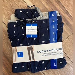 SOLD Lucky Brand Blue and Black Lounge/Pajama Pants 2 Pack NWT